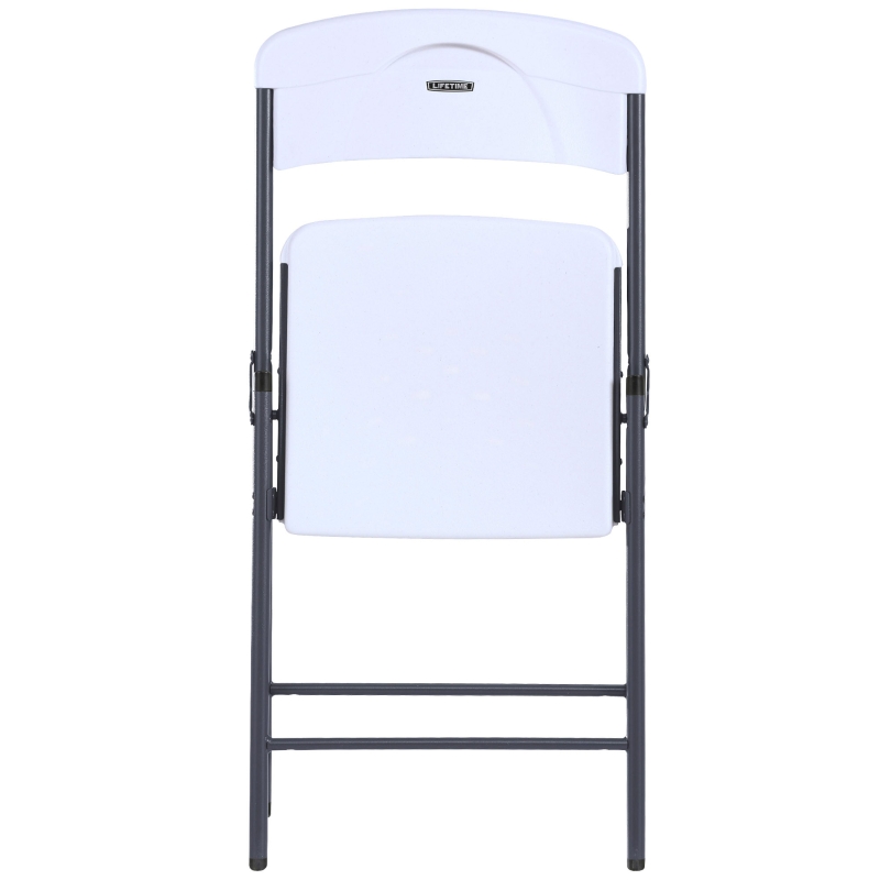 Silla Plegable Ultrarresistente con Protección UV 48x50,5x84,5 Cm, Blanca