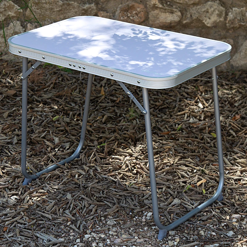 Mesa Plegable Aktive, Estructura Acero 16 Mm y Tablero MDF, 60x40x50 Cm, Malva