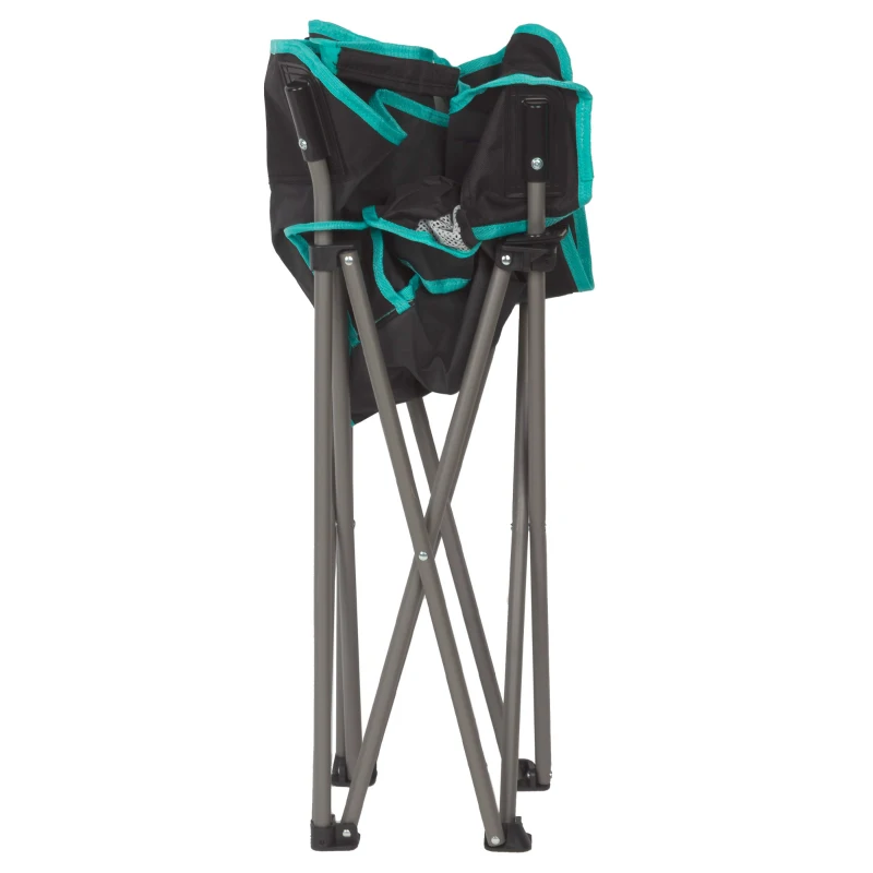 Silla Plegable Camping con Posavasos y Bolsa, 50x47x74 Cm, Negra