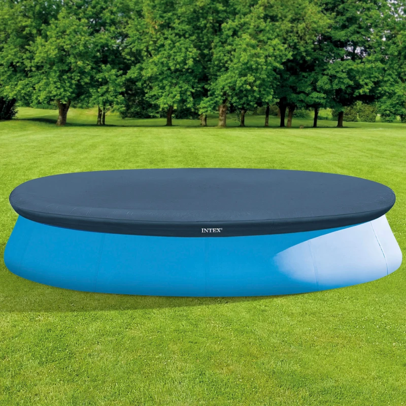 Cobertor Redondo Intex Vinilo Resistente 345 Cm, Azul