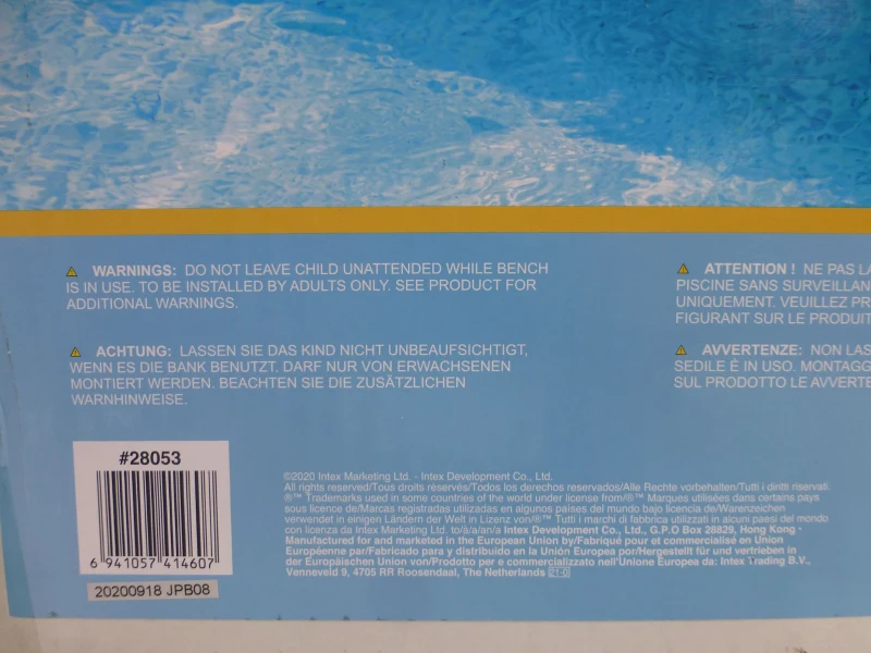 Asiento Ajustable para Piscina Desmontable INTEX, 51,5x25x61,5 Cm, Blanco