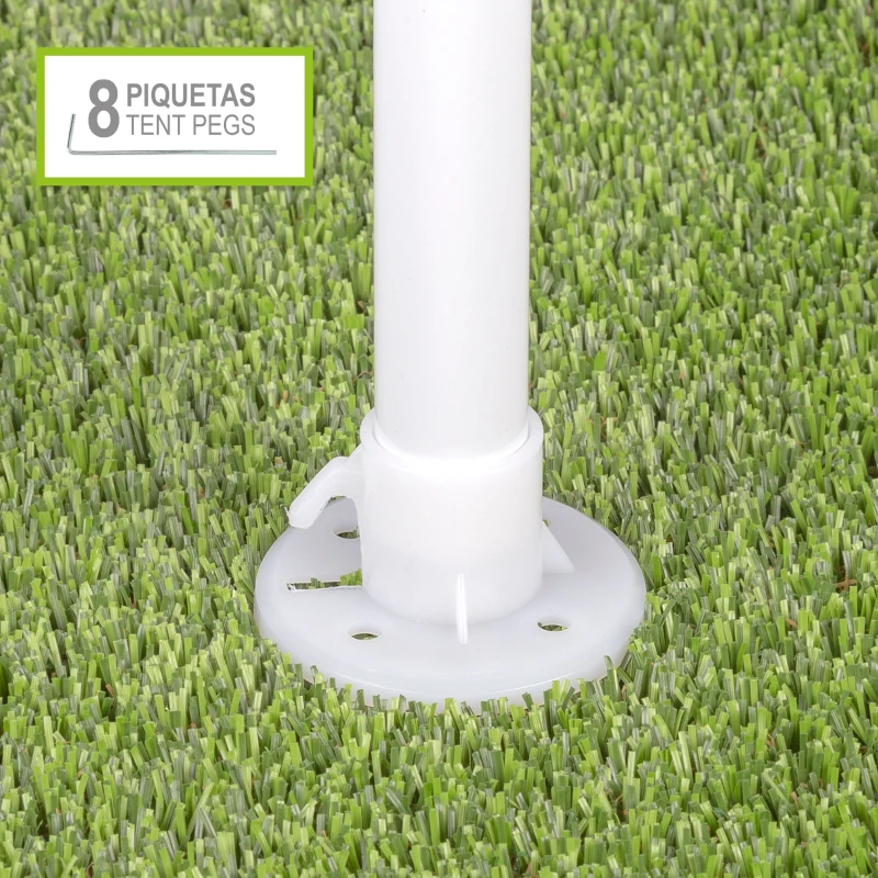 Cenador Desmontable Extragrande, 600x300x255 Cm, Blanco