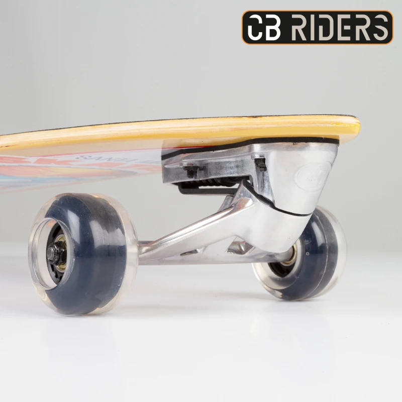 Monopatín Infantil 4 Ruedas de Madera CB Riders, 74x22 Cm, Negro