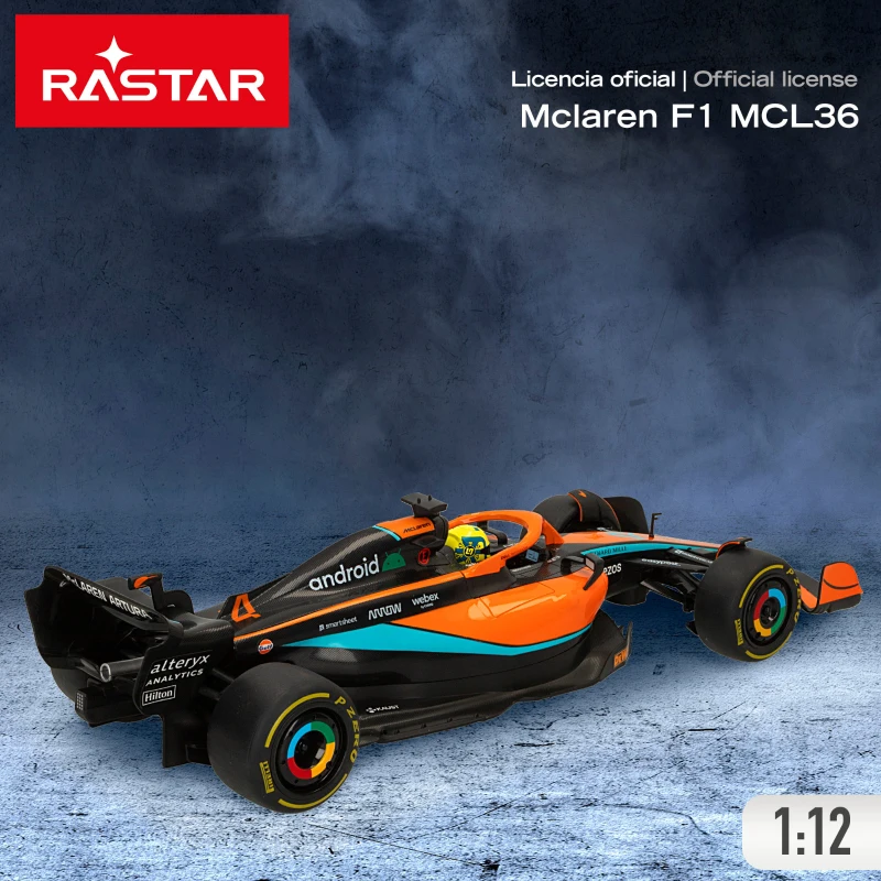 Coche Teledirigido McLaren MCL36 Escala 1:12 con Licencia Oficial, 53x22,5x17 Cm, Naranja