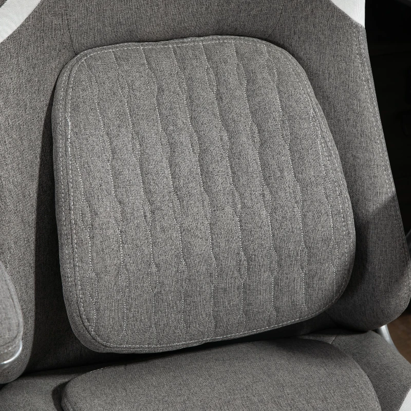 Vinsetto Linen-Look Office Chair, with Adjustable Height and Tension - Grey