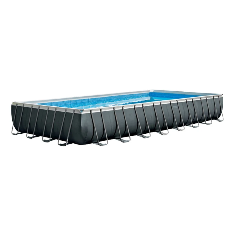 Piscina Desmontable INTEX Ultra XTR Frame con Depuradora y Clorador, 975x488x132 Cm, Gris