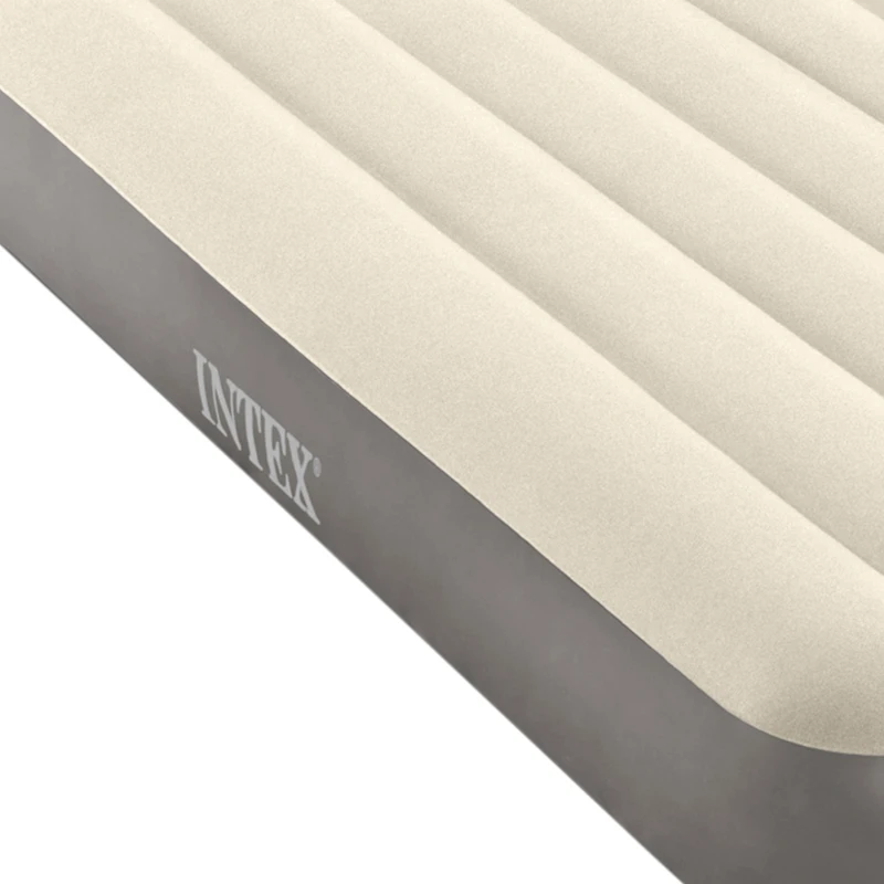 Colchón Hinchable Doble Fiber-Tech, 152x203x25 Cm, Crema