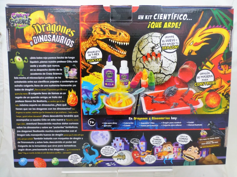 Juego Científico Lisciani Dragones y Dinosaurios Kit Slime y Maquetas, 39x6,5x29 Cm, Multicolor