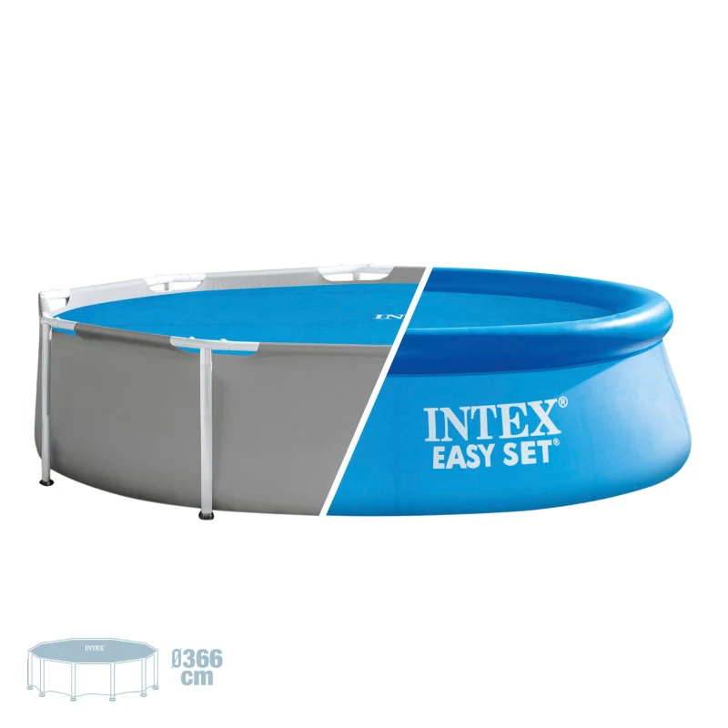 Cobertor Solar INTEX para Piscinas Ø366 Cm (Cobertor Ø348 Cm), Azul