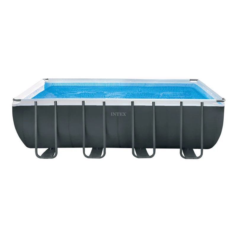 Piscina Desmontable Rectangular Ultra XTR INTEX con Depuradora 5.700 L/h, 549x274x132 Cm, Azul/Gris