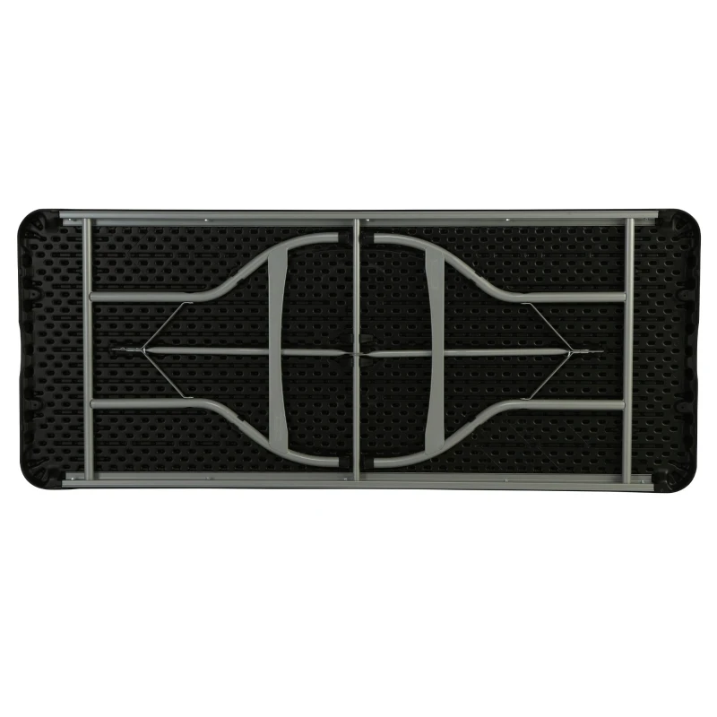 Mesa Rectangular Plegable Lifetime Patas Abatibles, 182x76x73,5 Cm, Negro