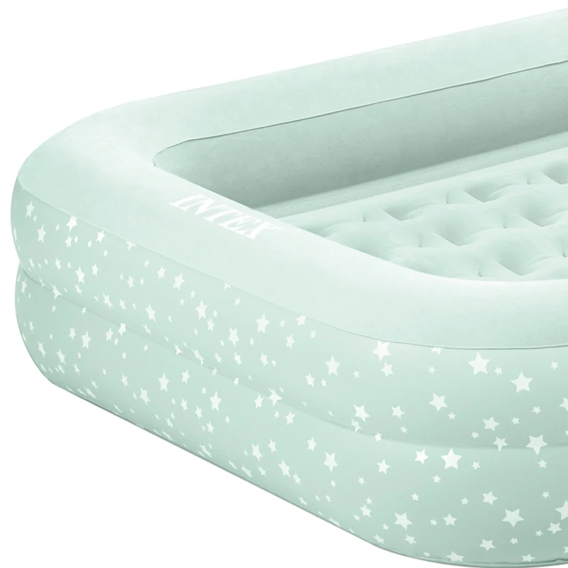 Colchón Hinchable Infantil con Estructura Extraíble, 107x168x25 Cm, Azul