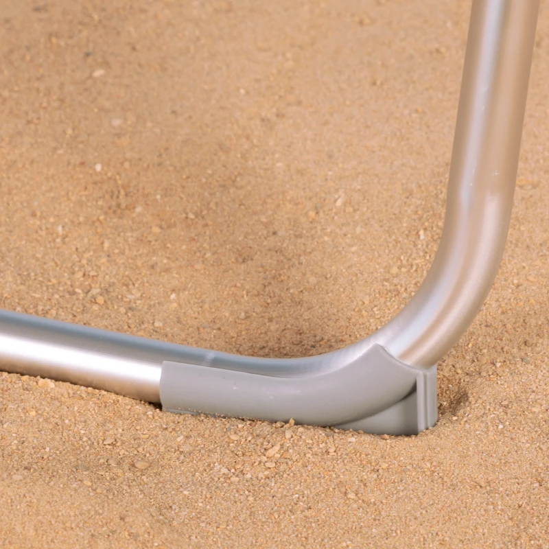 Silla de Playa Plegable Fija Alta Aktive Beach, 48x50x88 Cm, Azul