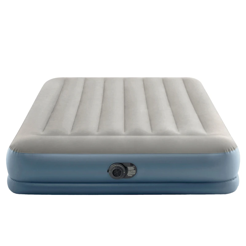 Colchón Hinchable Intex Pillow Rest Mid-Rise Fiber-Tech, 152x203x30 Cm, Gris