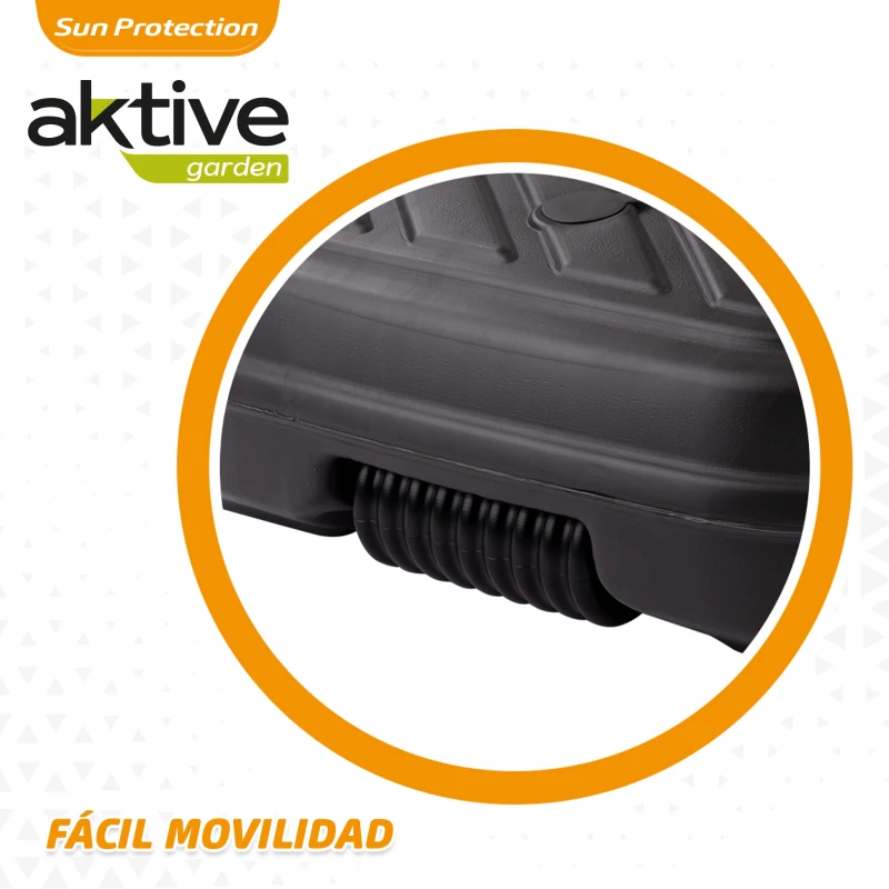 Base para Sombrilla Cuadrada de Poliresina para Mástiles 33-48 Mm, 56x56x40 Cm, Antracita