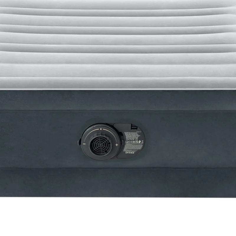 Colchón Hinchable Intex Dura-Beam Deluxe Comfort-Plush con Bomba Integrada, 99x191x33 Cm, Gris