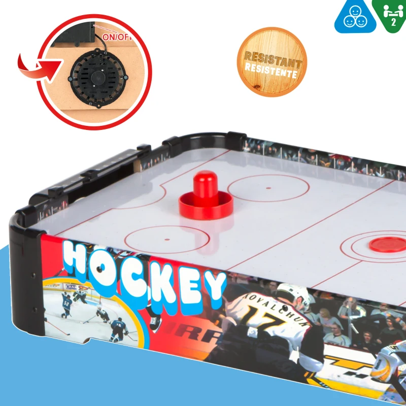 Air Hockey de Mesa Eléctrico CB Games, 69x36x10 Cm, Multicolor