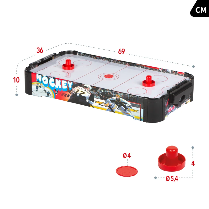 Air Hockey de Mesa Eléctrico CB Games, 69x36x10 Cm, Multicolor