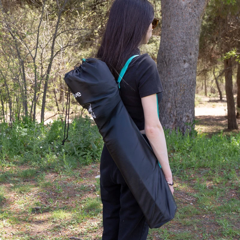 Silla Plegable Camping con Posavasos y Bolsa, 50x47x74 Cm, Negra