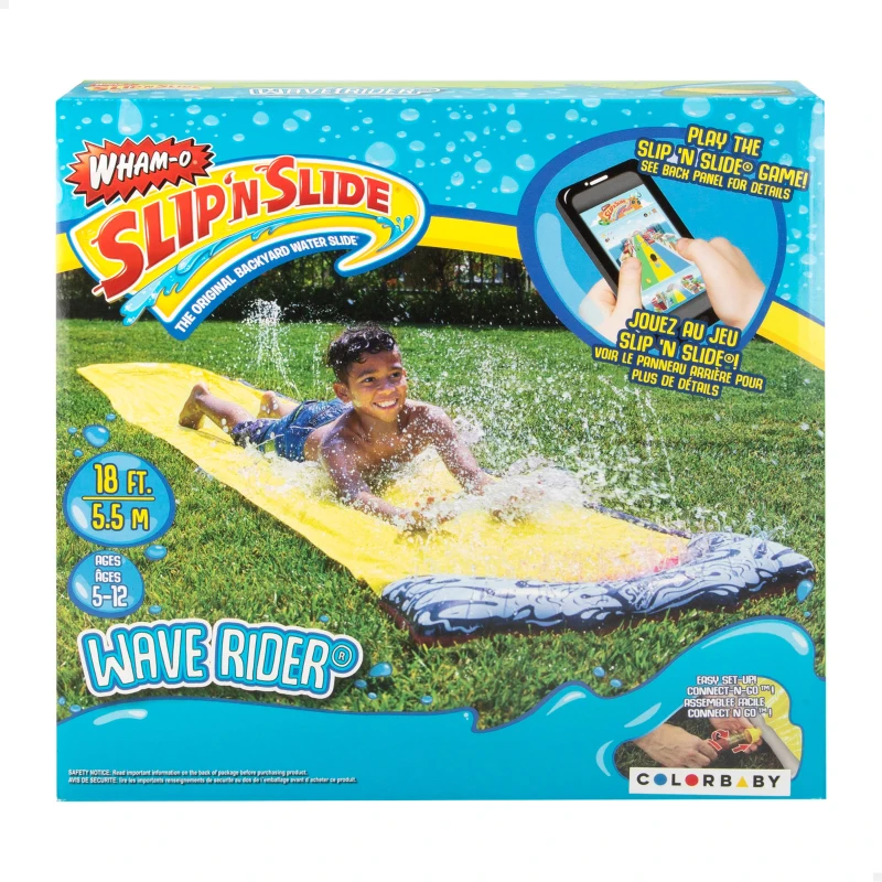 Slip 'N Slide Pista Deslizante de Agua Extralarga, 5,5 M, Amarillo y Azul