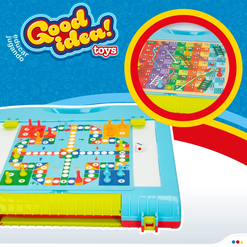 Pizarra Infantil Doble Cara 3 en 1 Plegable, 34x6,5x33,5 Cm, Multicolor