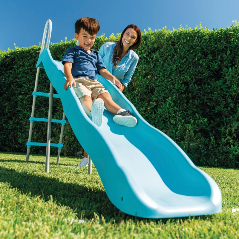 Tobogán Infantil Intex con Estructura de Acero Galvanizado, 84x251x147 Cm, Azul