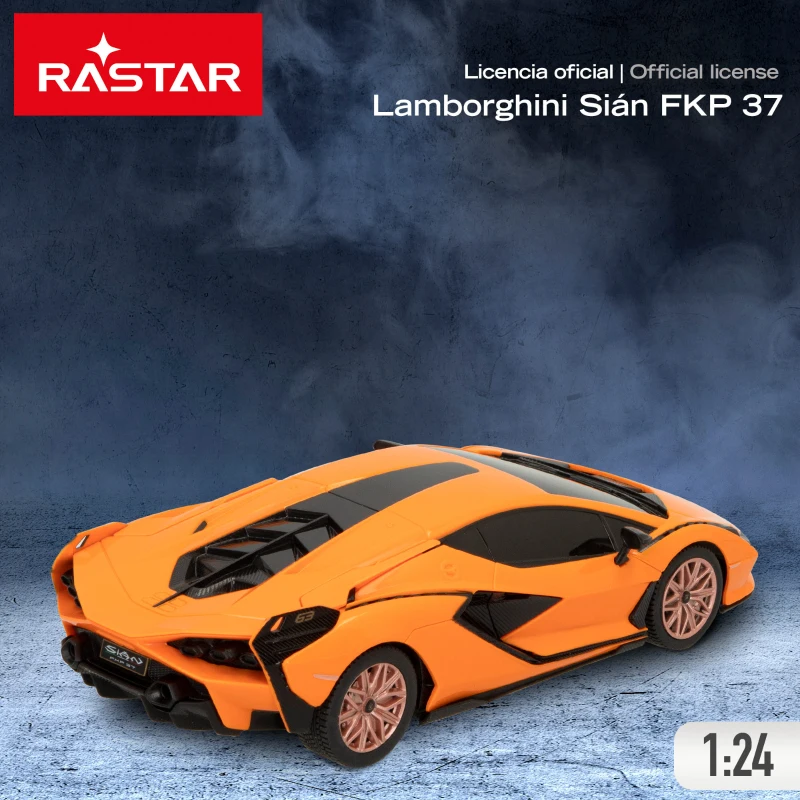 Coche Teledirigido Lamborghini Sián FKP 37 Escala 1:24 21x9,2x4,5 Cm, Naranja