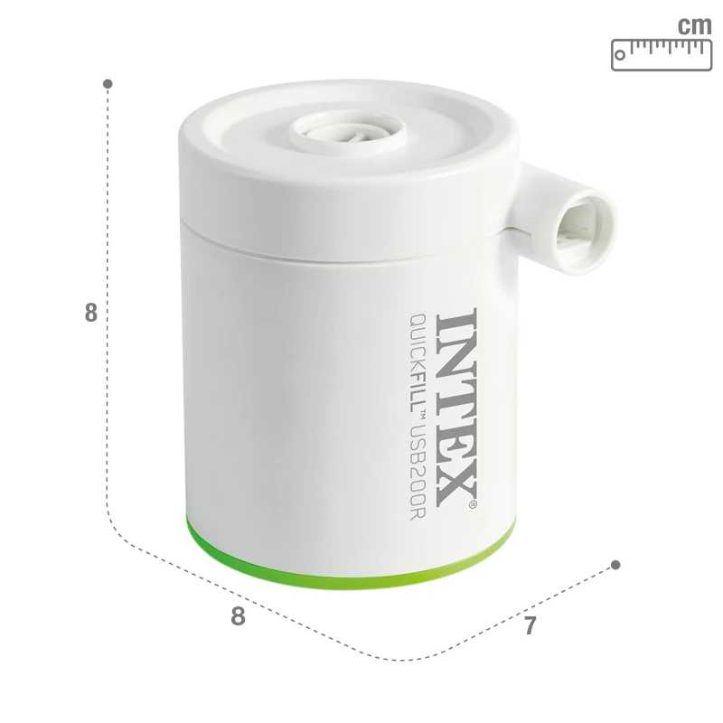 Mini Hinchador Eléctrico QuickFill 200 USB, 8x7x8 Cm, Negro