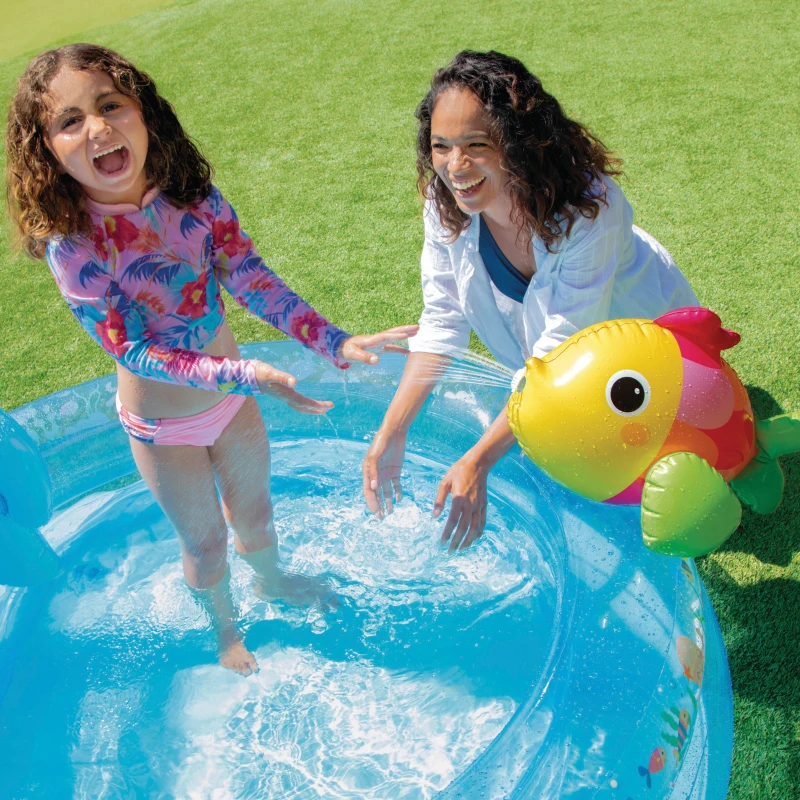 Centro de Juegos Hinchable con Tobogán y Difusor, 193x310x71 Cm, Multicolor