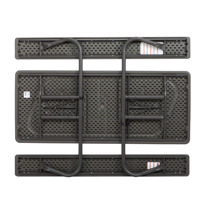 Mesa Picnic Plegable con Bancos Integrados Ultrarresistente, 183x76x74 Cm, Marrón