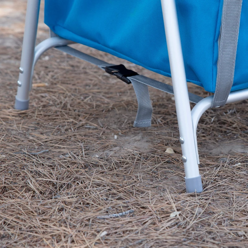 Armario Plegable de Tela Camping 4 Niveles, 80x11x66 Cm, Azul