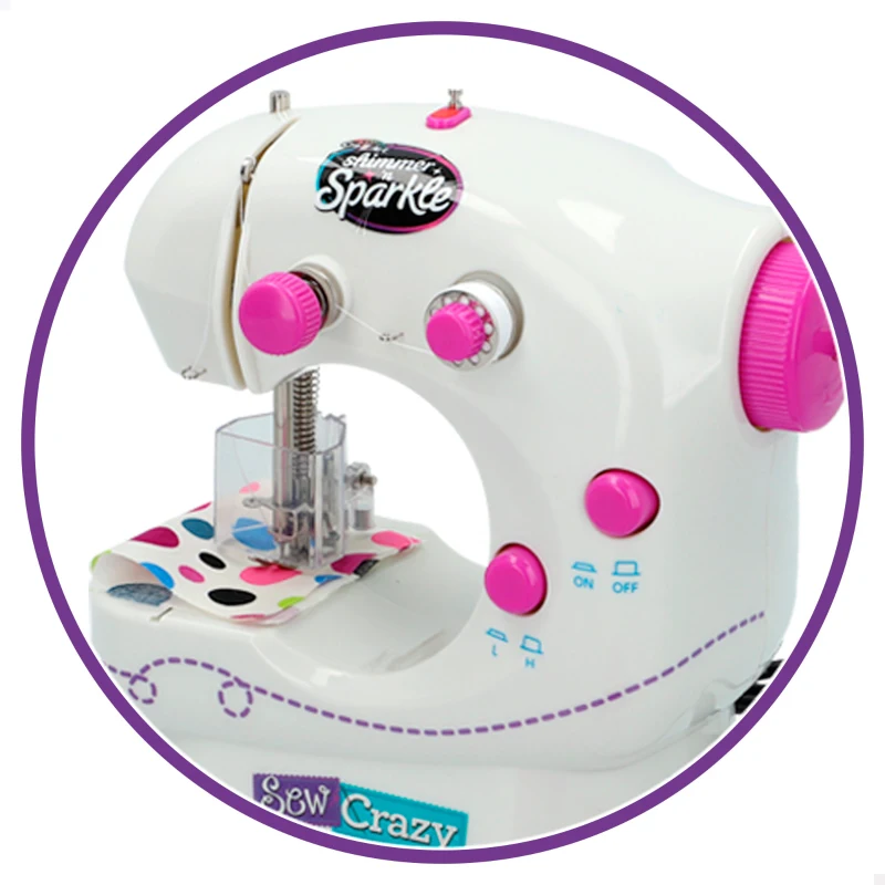 Máquina de Coser Infantil con Luz y Sonido, 36x13x25,5 Cm, Rosa
