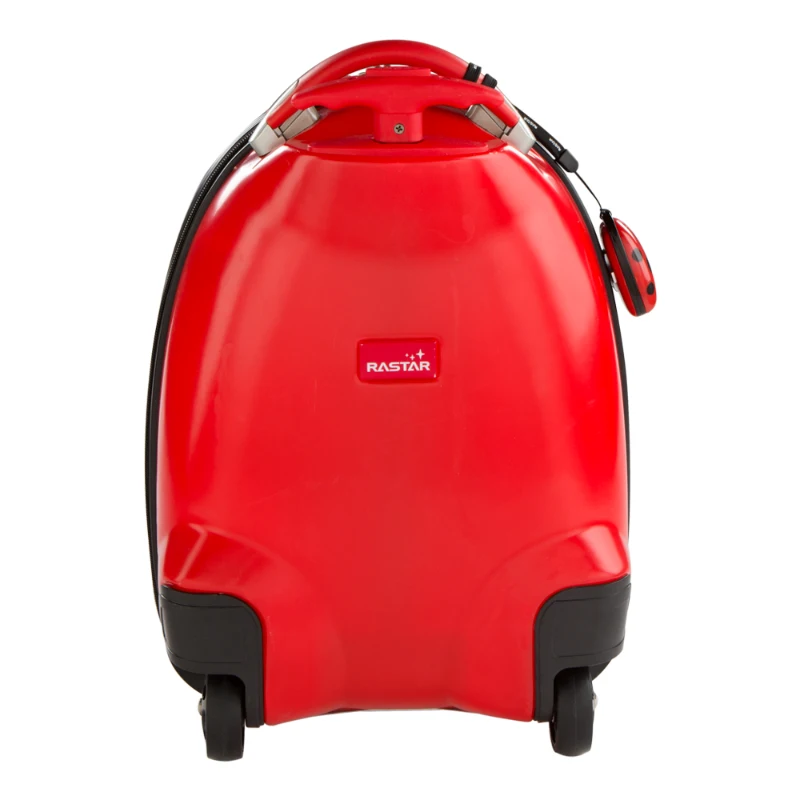 Maleta Trolley Infantil Teledirigida 31x25x42 Cm, Rojo con Lunares Negros