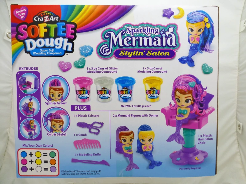 Set de Plastilina Brillante para Sirenitas, 30x7x25,5 Cm, Multicolor
