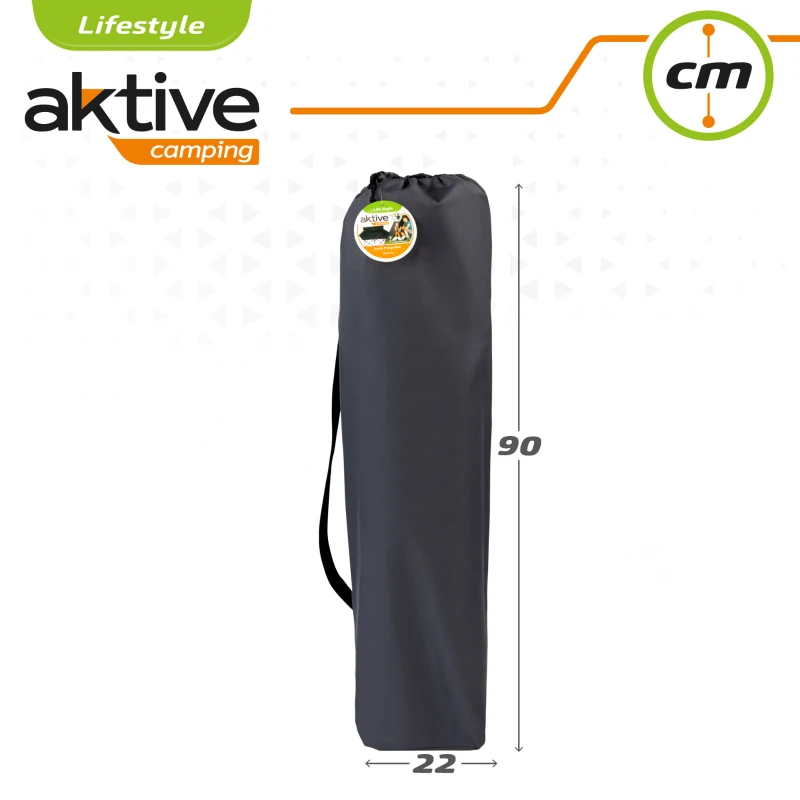 Silla de Camping Doble Plegable con Estructura de Acero, 107x63x88 Cm, Negro