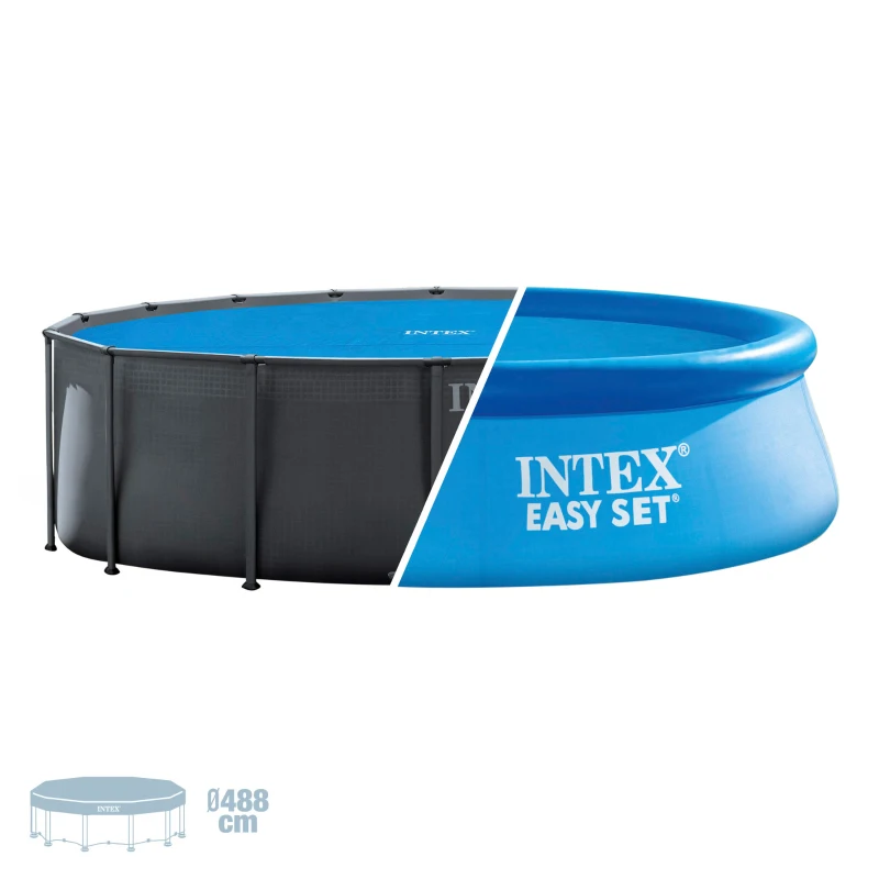 Cobertor Solar INTEX para Piscinas Ø488 Cm, Ø470 Cm, Azul