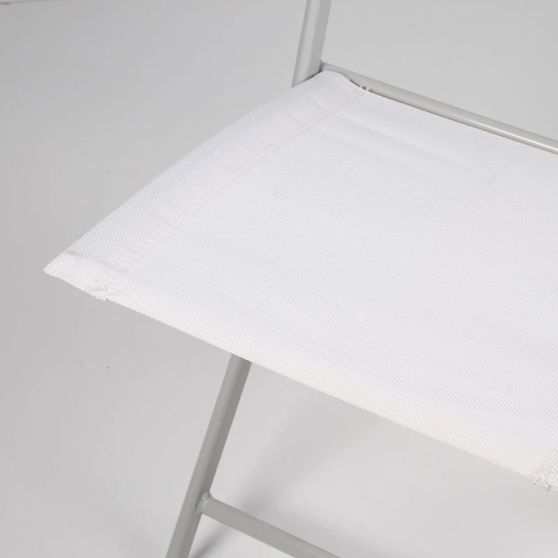Silla Plegable Jardín Textileno Reforzado, 46x55x81 Cm, Blanco