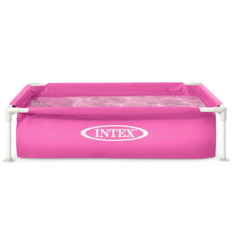 Piscina Desmontable Cuadrada Mini Frame 122x122x30 Cm, Rosa