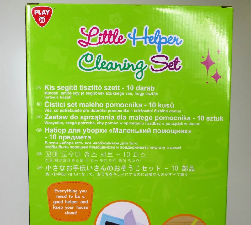 Set de Limpieza Infantil con 10 Accesorios, 25x10x66 Cm, Verde