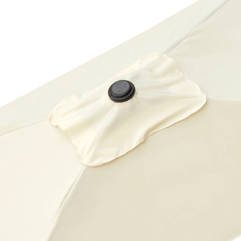 Parasol Balcón Rectangular con Mástil de Aluminio y Manivela, 200x120x240 Cm, Crema