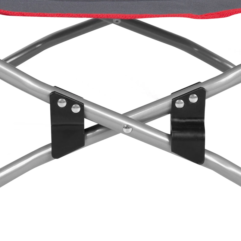 Silla Baja Plegable de Camping Poliéster 600D y Estructura de Acero, 15x15x70 Cm, Gris