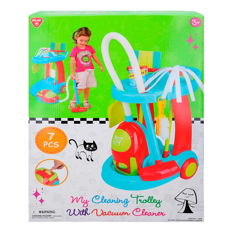 Carrito de Limpieza con Aspirador Eléctrico, 38x14,5x52,5 Cm, Multicolor