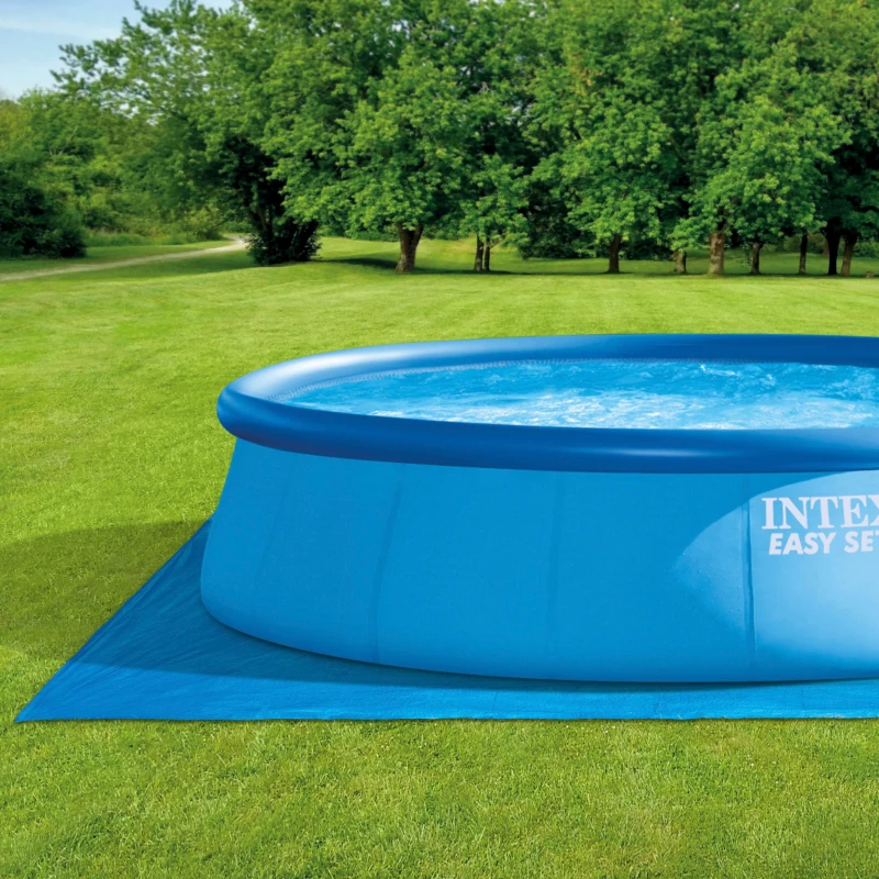 Tapiz Suelo Piscina INTEX Protector Reforzado 472x472x0 Cm, Azul