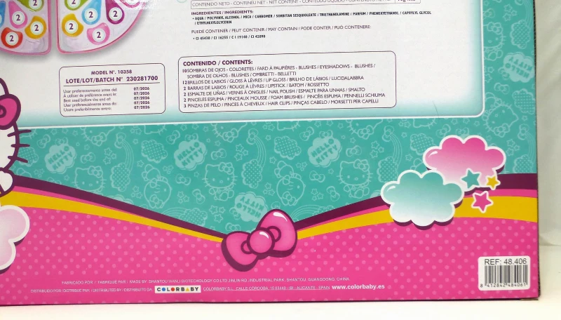 Maletín de Maquillaje Hello Kitty Infantil con 5 Compartimentos, 29,5x30,5x4 Cm, Rosa