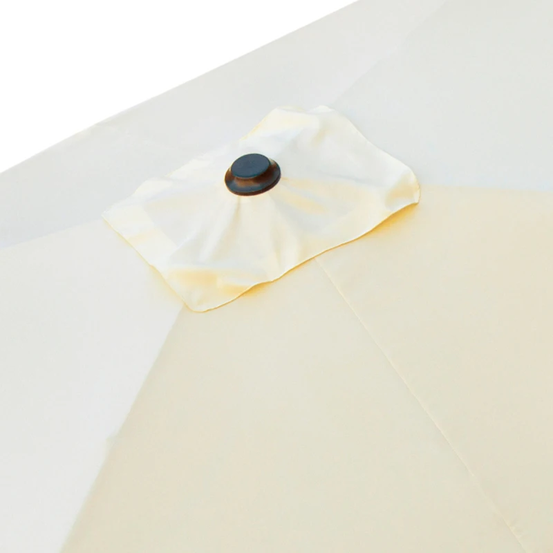 Parasol Rectangular Mástil de Aluminio con Manivela, 200x300x245 Cm, Crema