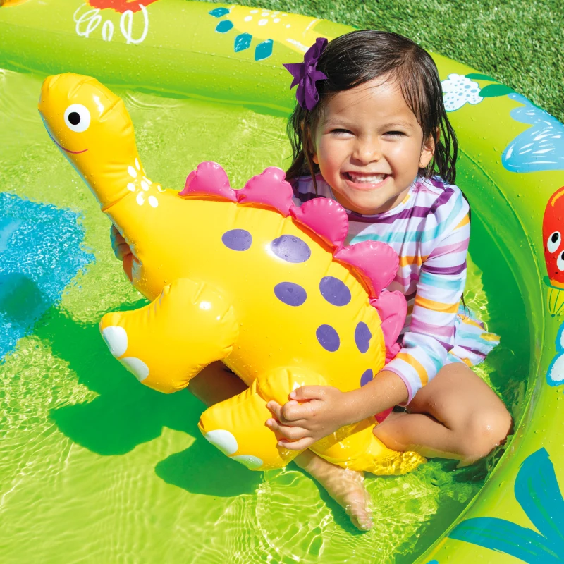 Centro de Juegos Acuático Infantil con Tobogán y Rociador, 191x152x58 Cm, Amarillo