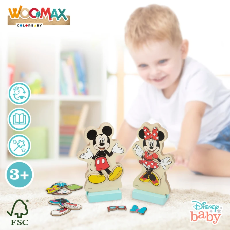 Juego Magnético de Madera Woomax Disney, 34x3x28 Cm, Multicolor