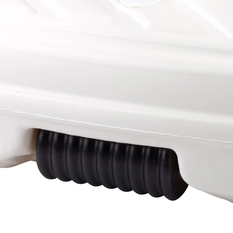 Base para Sombrilla Cuadrada con Rosca Ajustable para Mástil 33-48 Mm, 56x56x40 Cm, Blanco