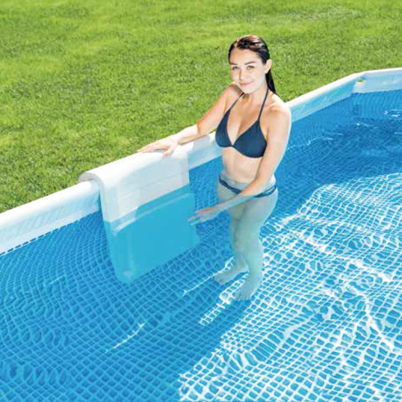 Asiento Ajustable para Piscina Desmontable INTEX, 51,5x25x61,5 Cm, Blanco