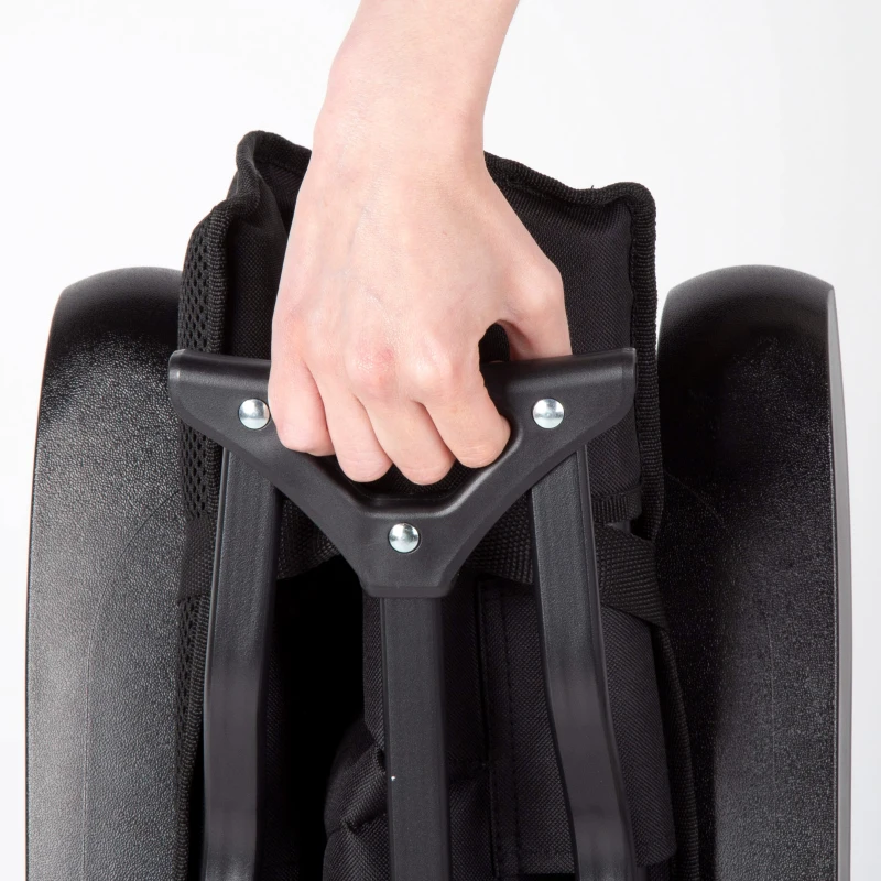 Silla Plegable Camping Acolchada Reclinable, 28,5x18x93 Cm, Negro